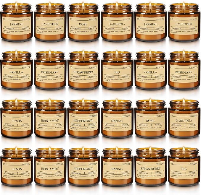 Scented Candle Set 24 Pack, Candle - Image 2