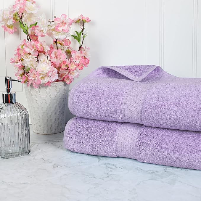 SUPERIOR Egyptian Cotton Pile Bath Sheet Set of 2, Ultra Soft Luxury Towels - Image 2