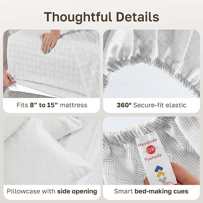 California Design Den Soft Twin Size 100% Cotton Sheet Sets, 400 Thread Count - Image 5