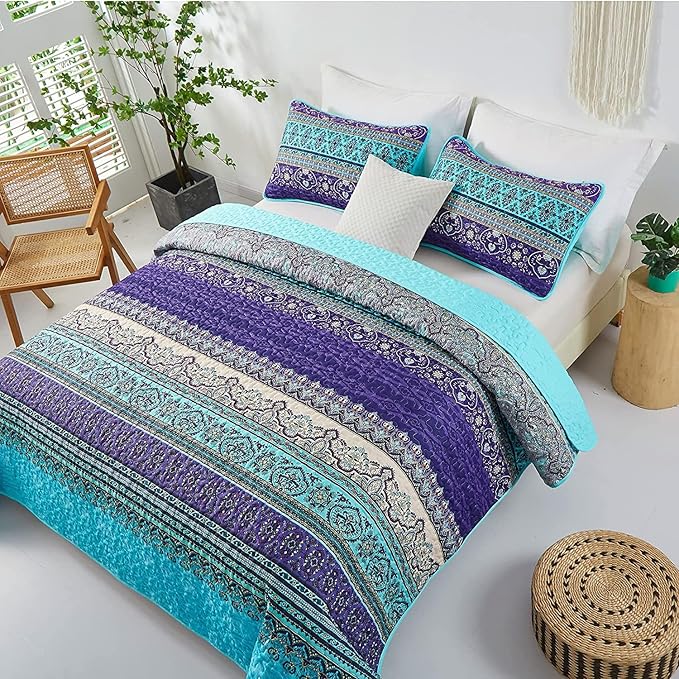WONGS BEDDING Boho Quilt Full Size - Image 3