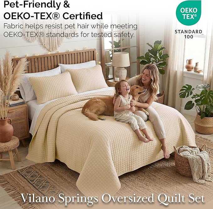 Southshore Fine Living, Inc. Oversized King Quilt Bedding Set, Soft Microfiber - Image 5