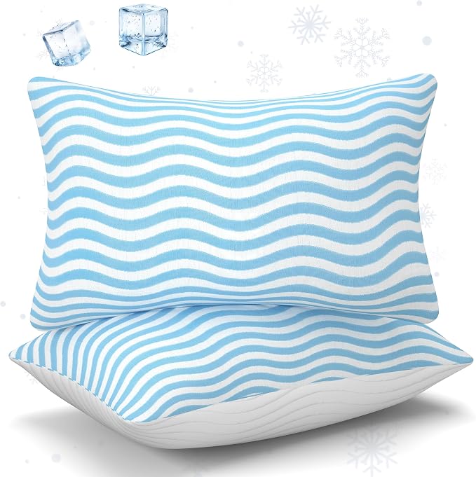 SLEEPDIARY Pillows Queen Size Set of 2 – Adjustable Shredded Memory Foam by Unknown