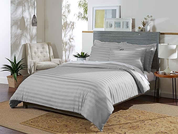 Pure Bamboo King Duvet Cover, 3 Piece Set, Genuine 100% Organic Viscose Derived by PureBamboo