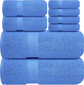 Infinitee Xclusives Luxury 100% Cotton Towel Set – 8 Piece Bathroom Towel Set – by InfiniteeXclusives