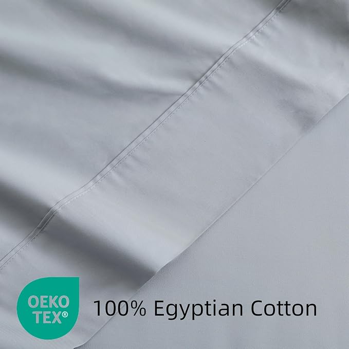 Flat Sheet Only 2 Pack, TwinXL Size 400 Thread Count 100% Egyptian Cotton Flat - Image 7