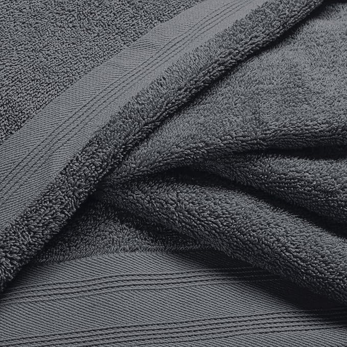 Cotton 2 Pack Oversized Bath Towel Set 28x55 inches, Large Bath Towels - Image 2