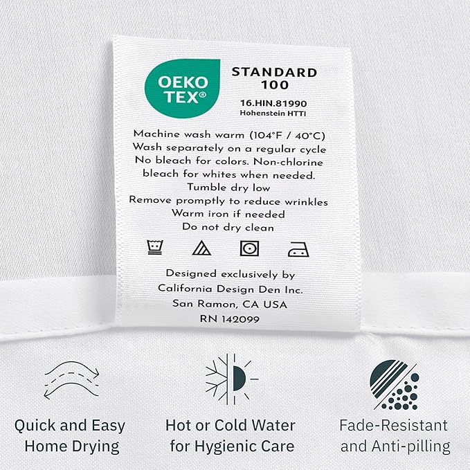 California Design Den Natural 100% Cotton Sheets Full Size Bed Set - Image 6