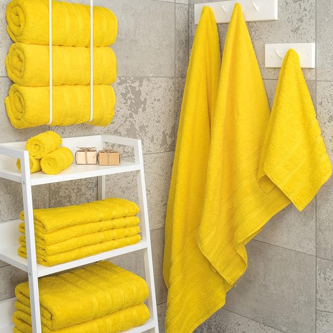American Soft Linen Luxury 4 Piece Bath Towel Set, 600 GSM 100% Cotton Turkish - Image 2