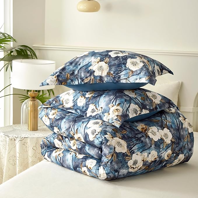 Cupocupa Duvet Cover Queen Size Set Boho Floral Pattern Queen Duvet Cover Set - Image 9