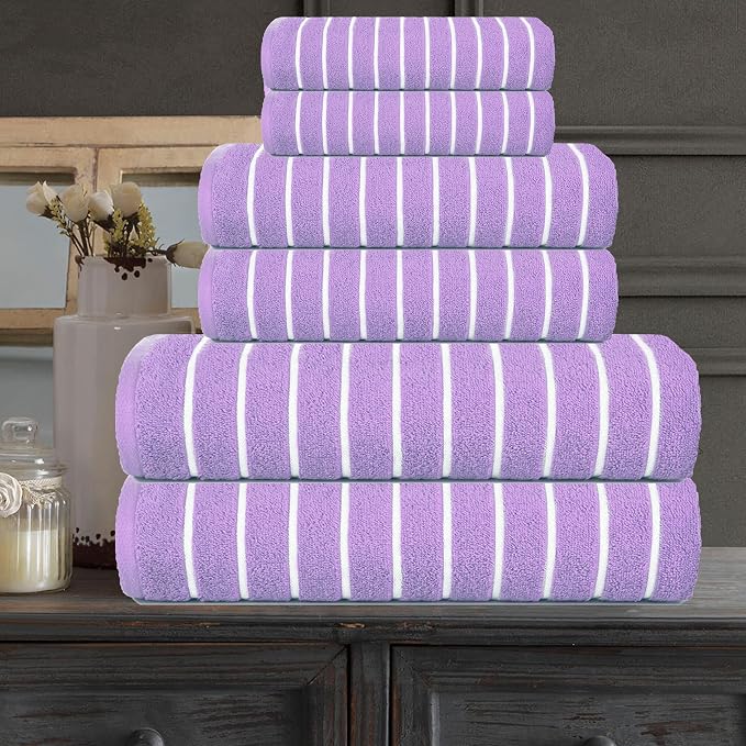 CASA COPENHAGEN Ecstatic 6Pcs 100% Egyptian Cotton Large Designer Towels Gift - Image 2