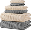 POLYTE 430 GSM Microfiber Quick Dry Lint Free Oversize Bath Towel Set, 6 Piece by Polyte