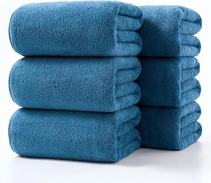 Lumimi Towels 6 Piece Soft Microfiber Bath Towel Set Salon Gym Yoga Travel by Lumimi