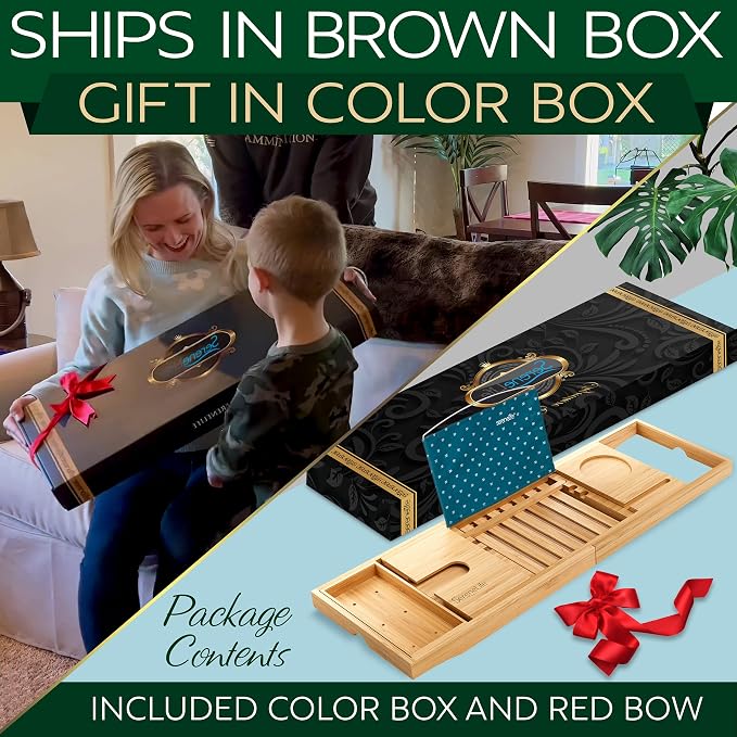 SereneLife Premium Bathtub Tray Caddy - Image 3