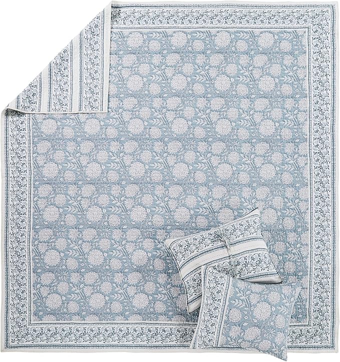 Levtex Home Adare Blue Reversible King/Cal King Quilt Set - Image 4