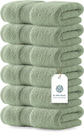 White Classic Luxury Light Green Hand Towels by WhiteClassic