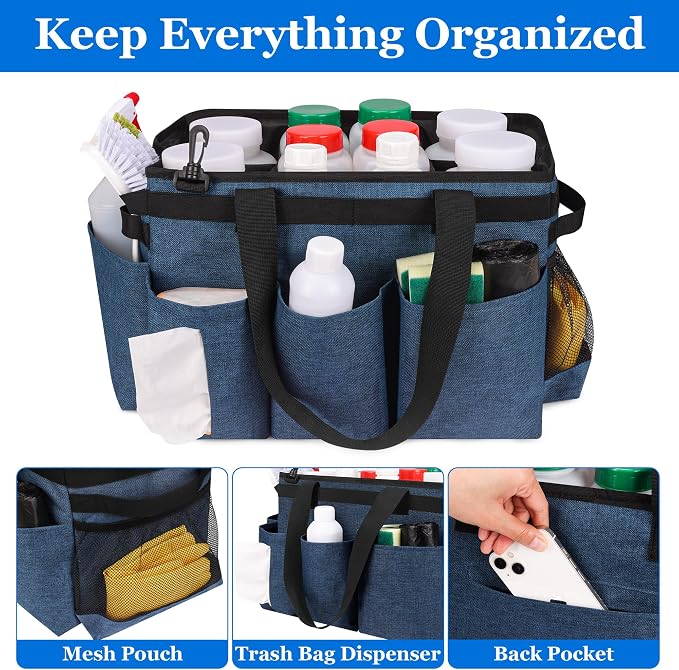 Joe & JoseRin Hot Tub Chemical Storage Bag, Pool Cleaning Caddy Tool Organizers - Image 5