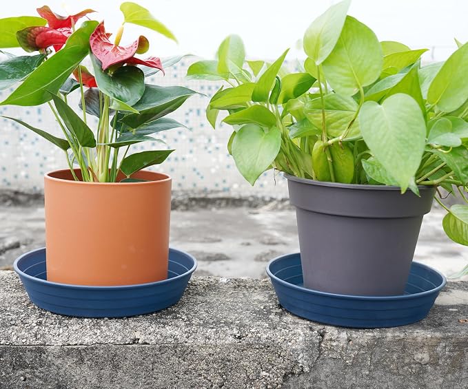 LWALRS Plant Saucer 14 Inch 4 Pack 6 8 10 12 14 16 18 20 25, Plastic Plant Trays - Image 5