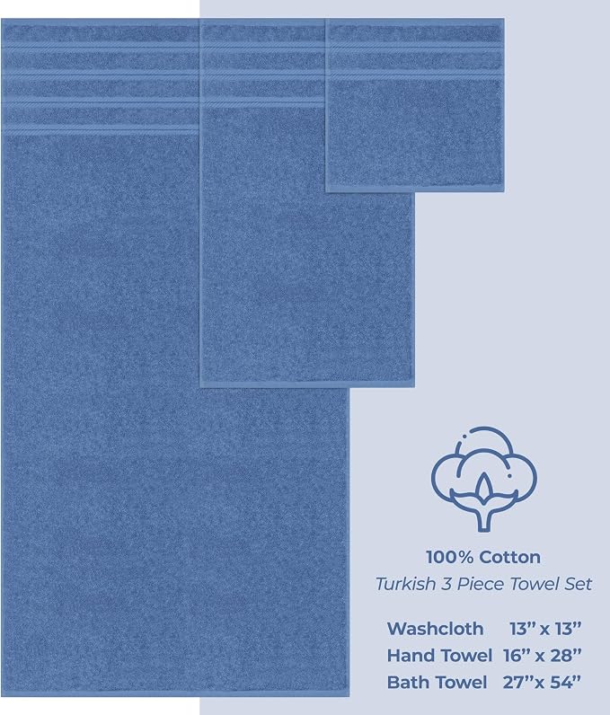 American Soft Linen Premium 3 Piece Towel Set, 1 Bath Towel 1 Hand Towel 1 - Image 5