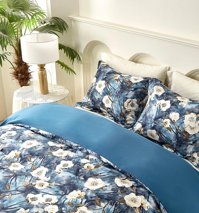 Cupocupa Duvet Cover Queen Size Set Boho Floral Pattern Queen Duvet Cover Set - Image 7