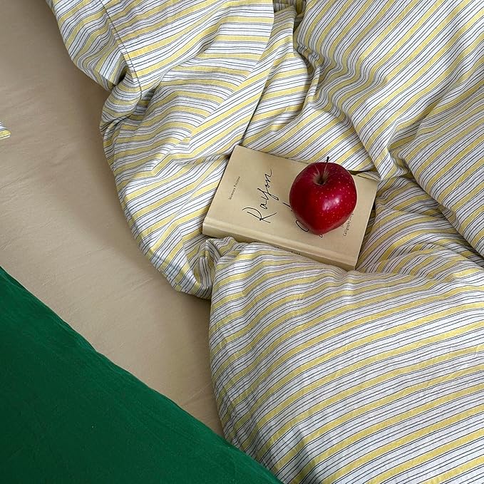 mixinni Vintage Geometric Striped Duvet Cover Set - Image 6