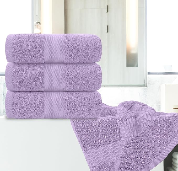 White Classic Luxury Bath Towels Set of 4 Large - Image 7