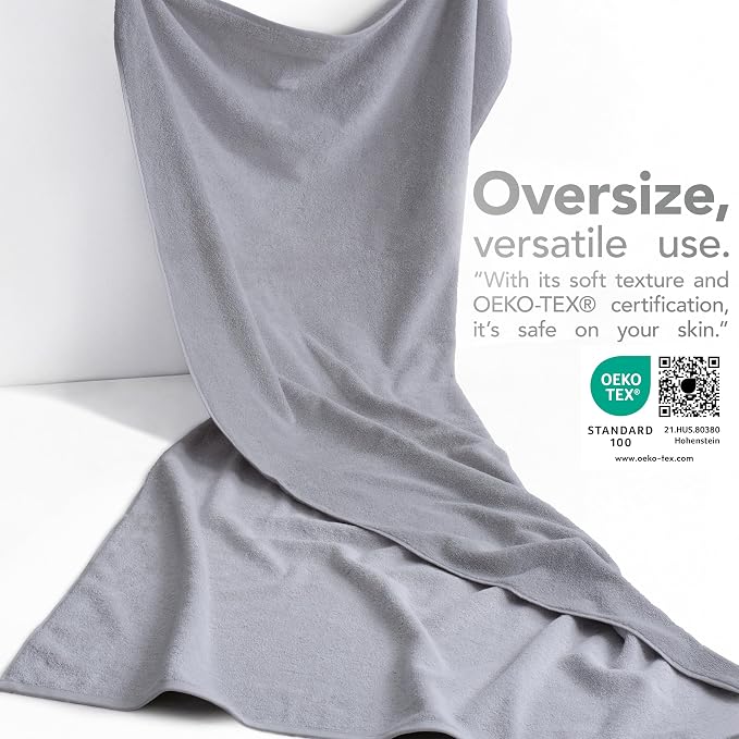 American Soft Linen 100% Cotton 600 GSM Turkish 40x80 Oversized Bath Towel Sheet - Image 3