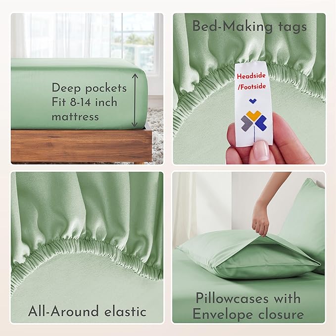 California Design Den Deep Pocket Queen Sheets Set - Image 5