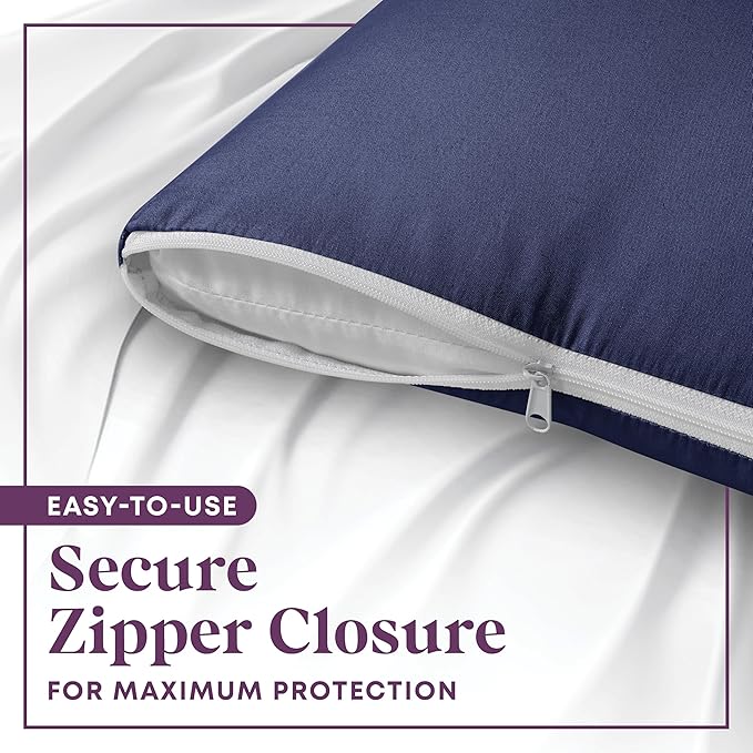 CirclesHome Pillow Protectors 2 Pack Queen Zippered - Image 3
