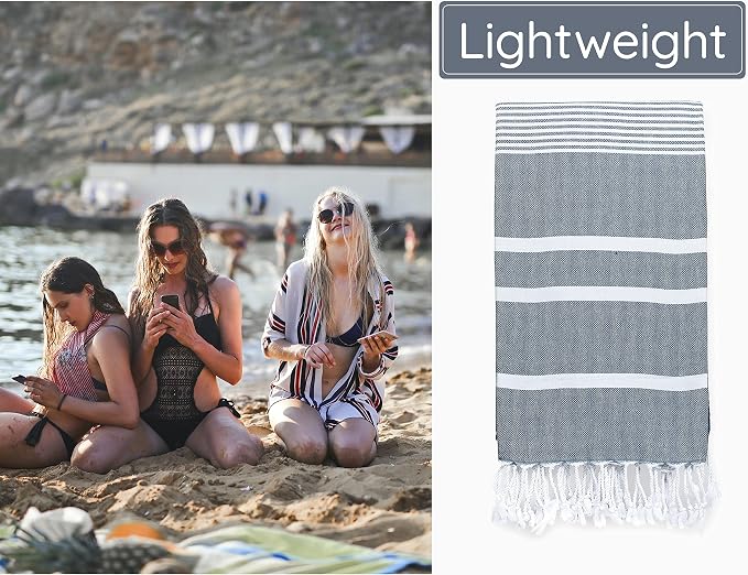 Premium Turkish Beach Towel – 100% Cotton, Sand Free, Quick Dry Beach Towel - Image 7