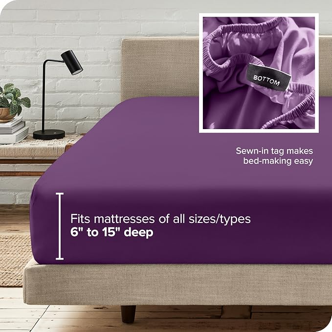Bare Home Fitted Bottom Sheet Split King Size - Image 7