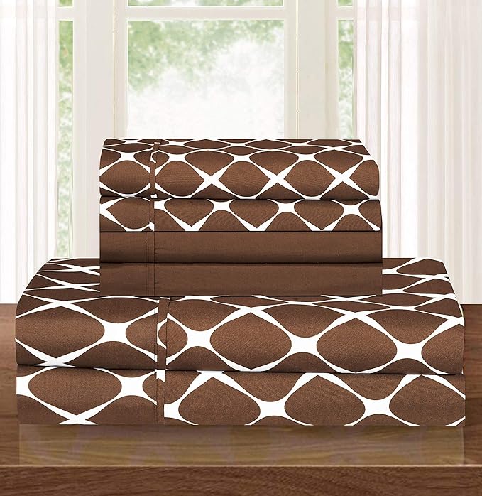 Elegant Comfort Luxury Softest and Coziest 6-Piece Bed Sheet Set, Wrinkle by ELEGANTCOMFORT