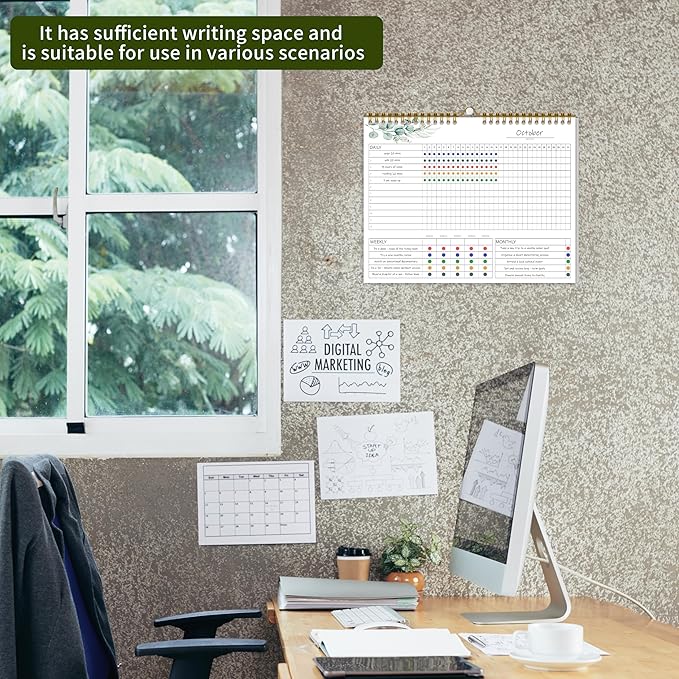 Habit Tracker Calendar，12 Monthly Habit Tracker Journal - Image 5