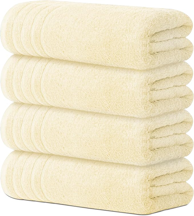 Avalon Towels Bath Towels Set of 4, Size 30 x 60 Inches, Highly Soft and by AvalonTowels