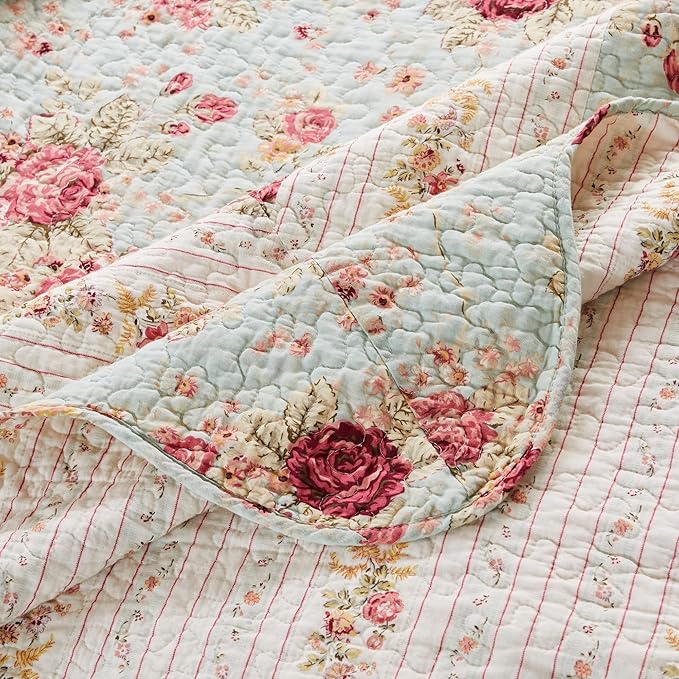 Greenland Home Antique Rose 100% Cotton Heirloom-Quality Quilt Set, 3-Piece - Image 5