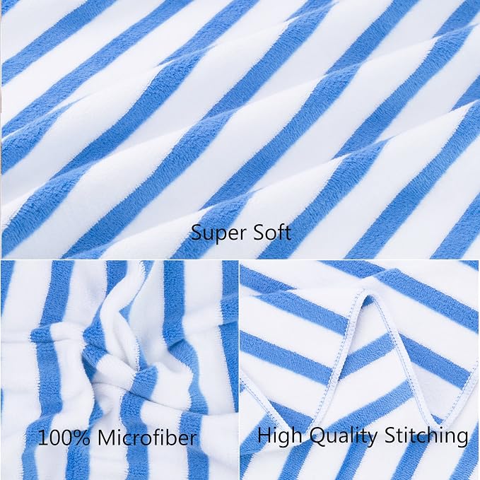 JML Microfiber Beach Towels Cabana Stripe, 2 Pack, Quick Drying Bath Towel Set - Image 3