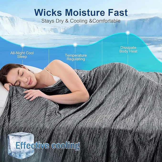 KMUSET Cooling Blanket Twin, Double Sided Summer Cooling Blankets - Image 4