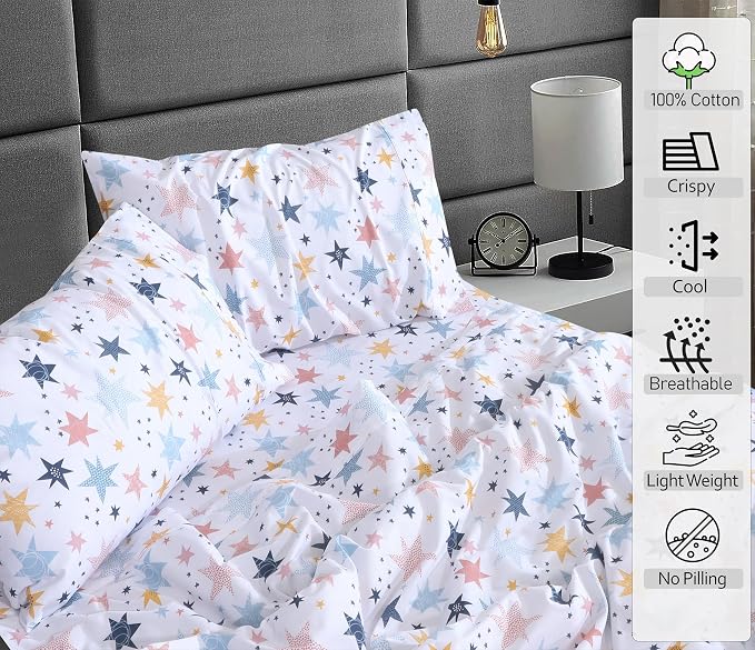 RUVANTI 100% Cotton Sheets – Twin XL Size Percale Bedding, Cooling & Breathable - Image 3