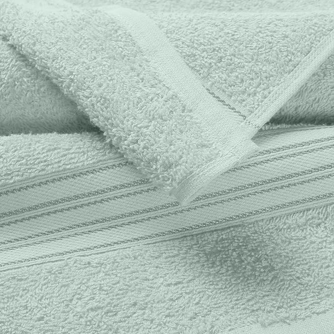 BOUTIQUO 100% Cotton 2 Pack Bath Towel Set 28x55, Eco-Friendly Large Bath Towels - Image 2