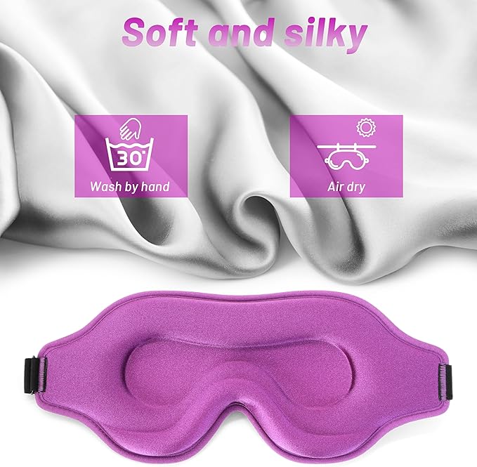Sleep Eye Mask for Men Women, Sleeping Mask for Side Sleeper, Travel Blackout - Image 6