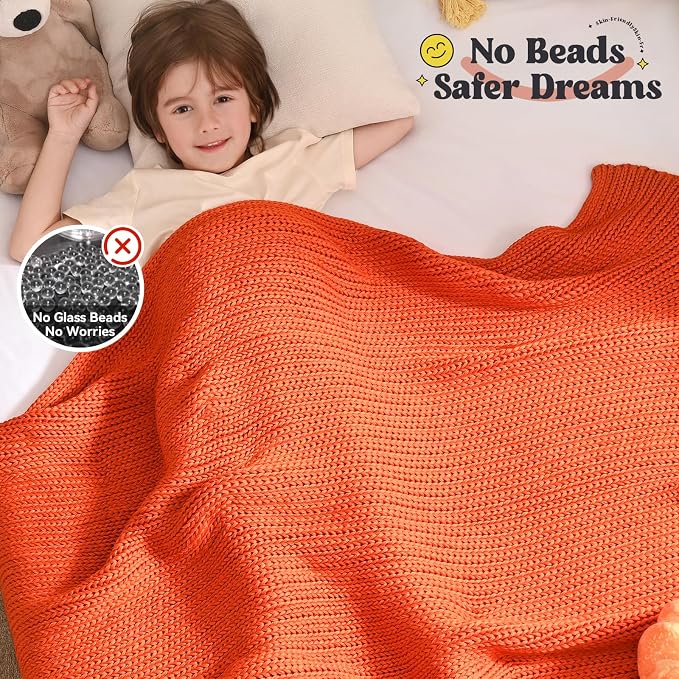 Guohaoi Knitted Weighted Blanket No Beads Cooling Heavy Blanket, Home Decor - Image 3