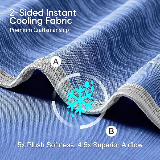 KMUSET Cooling Blanket Throw, Double Sided Summer Cooling Blankets - Image 3