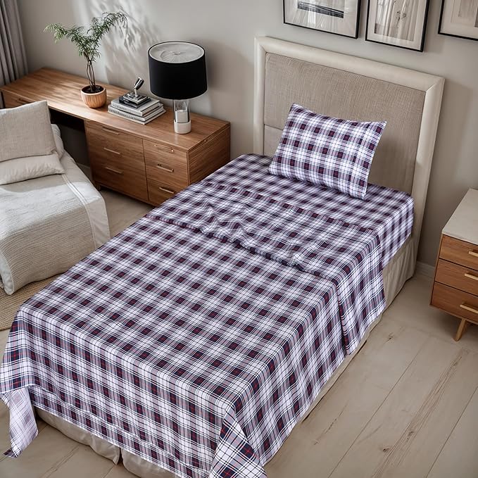 RUVANTI 100% Cotton Sheets – Twin Size Percale Bedding, Cooling & Breathable - Image 2