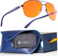 Blue Light Blocking Glasses Amber Lenses -For Better Sleep, Eye Strain Blocker by ElementLux