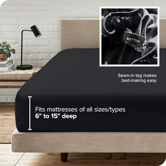 Bare Home Fitted Bottom Sheet King Size - Image 6
