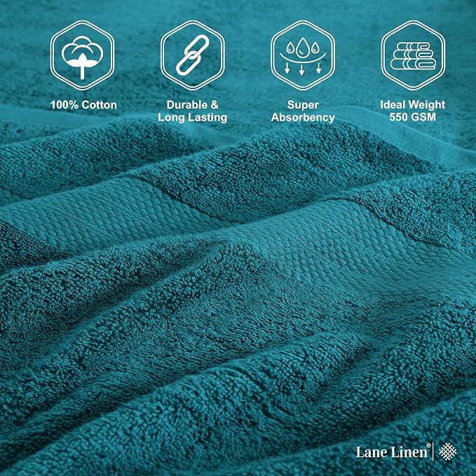 LANE LINEN Premium 4 Pack Bath Towels Set - Image 6