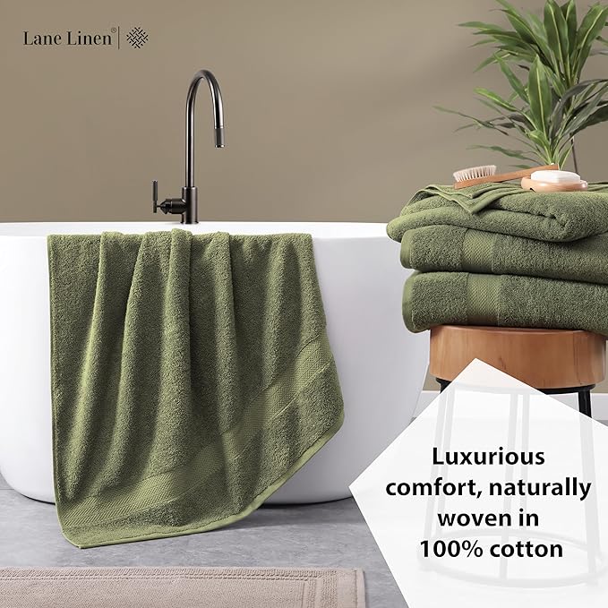 LANE LINEN 4 PCs Bath Towels Set - Image 4