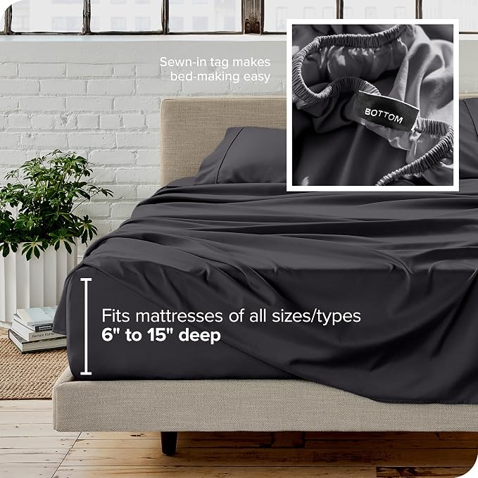 Bare Home Short Queen Sheet Set - Image 5