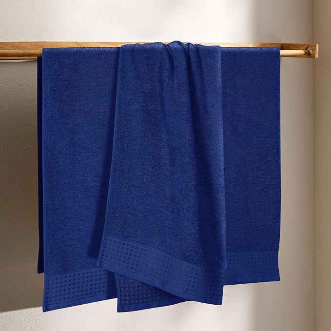 GLAMBURG Ultra Soft 4 Pack Oversized Bath Towel Set 27x54 inches, 100% Cotton - Image 3