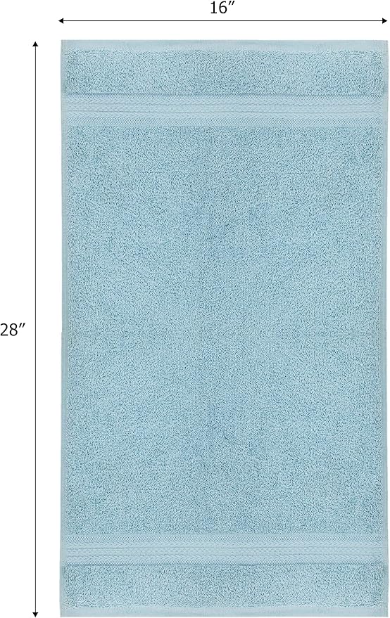 Cotton Craft - 6 Pack - Ultra Soft Extra Large Hand Towels 16x28 Light Blue - - Image 2