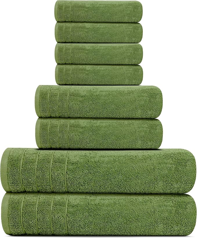 Tens Towels Pack of 8 Towels Set, 2 Extra Large Bath, 2 Hand, 4 Washcloths - Image 5